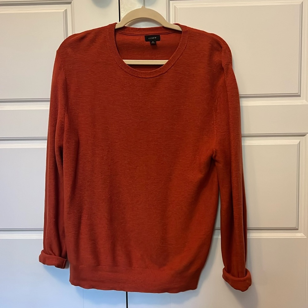 Orange sweater from J. Crew